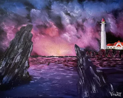 Nebula evening at the lighthouse.