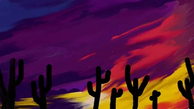 Sunset in Arizona -digital painting