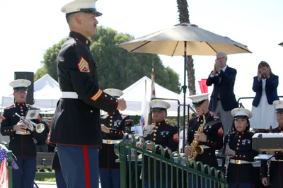 Marine leading the band