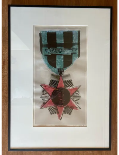 U.S. Army Vietnam Campaign With Date Bar Large Medal.