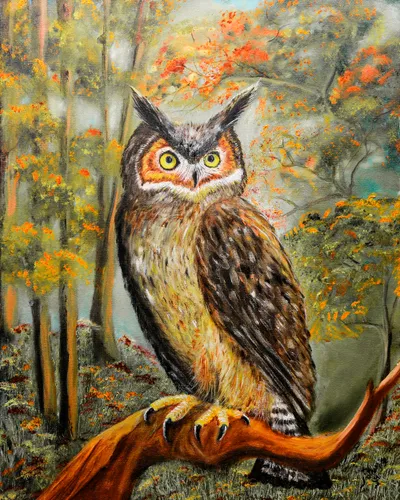 The Great horned owl