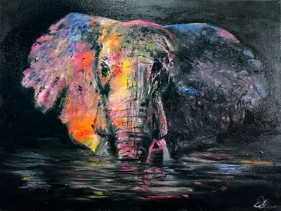 “Elephant” “x” Oil Painting