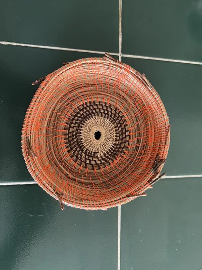 “Blended” Pine needle basket