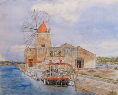 Windmill in Sicily