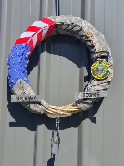 Wreath for the Family of Army Veteran John George