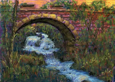 Brezovica Falls in Kosovo, in Pastels