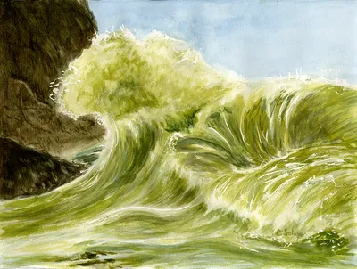 Storm Surge in Watercolour