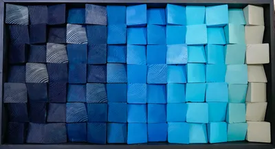 Wooden Waves of Blue