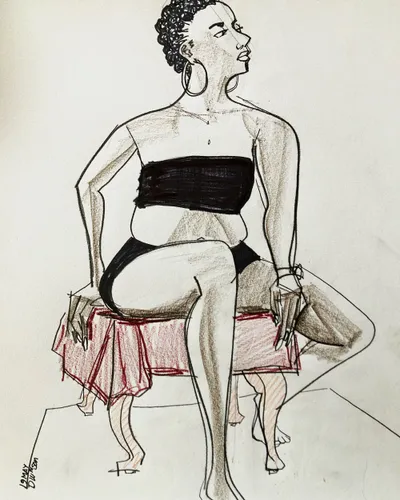 Model on club foot bench