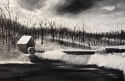 Walking along the river