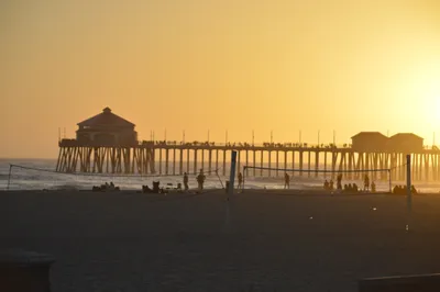 Sunset over Huntington Beach Pier