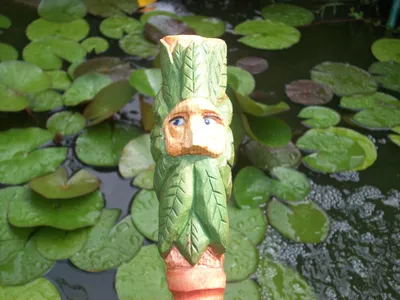 "Woodsman"  Wood spirit hiking staff