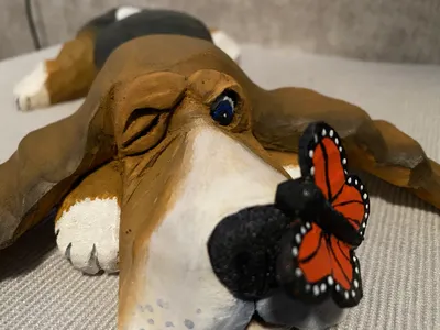 “Flat Basset / butterfly” Kevin Lawson original design