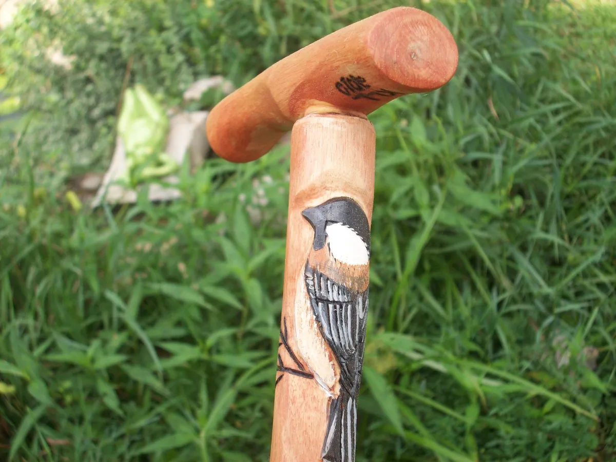 “Chickadee cane” by Kevin Lawson