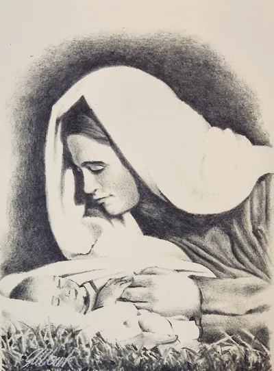 And She laid Him in a Manger