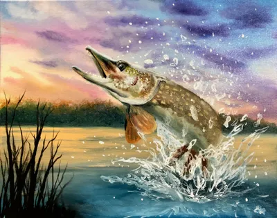 “Northern Pike” - 18”-20” Oil Painting