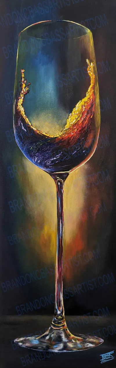 Colorful Wine Glass