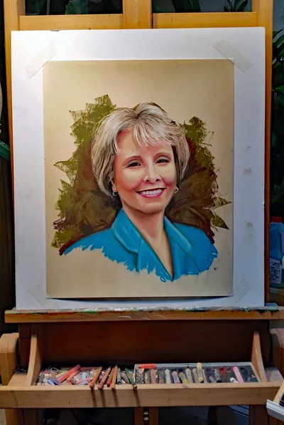 Portrait of Patti, pastel