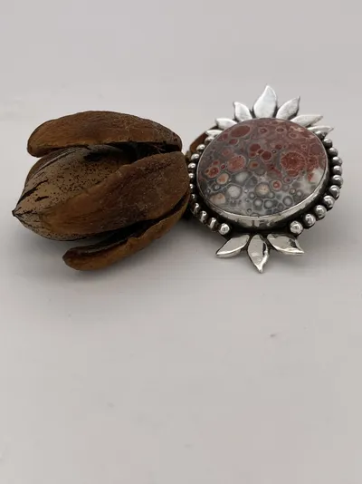 Sterling Silver and Galaxy Rhyolite Pendant