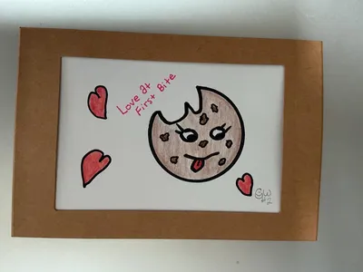 My second Masterpiece LOL- Chocolate Chip Cookie —> Hand Drawn by Dad