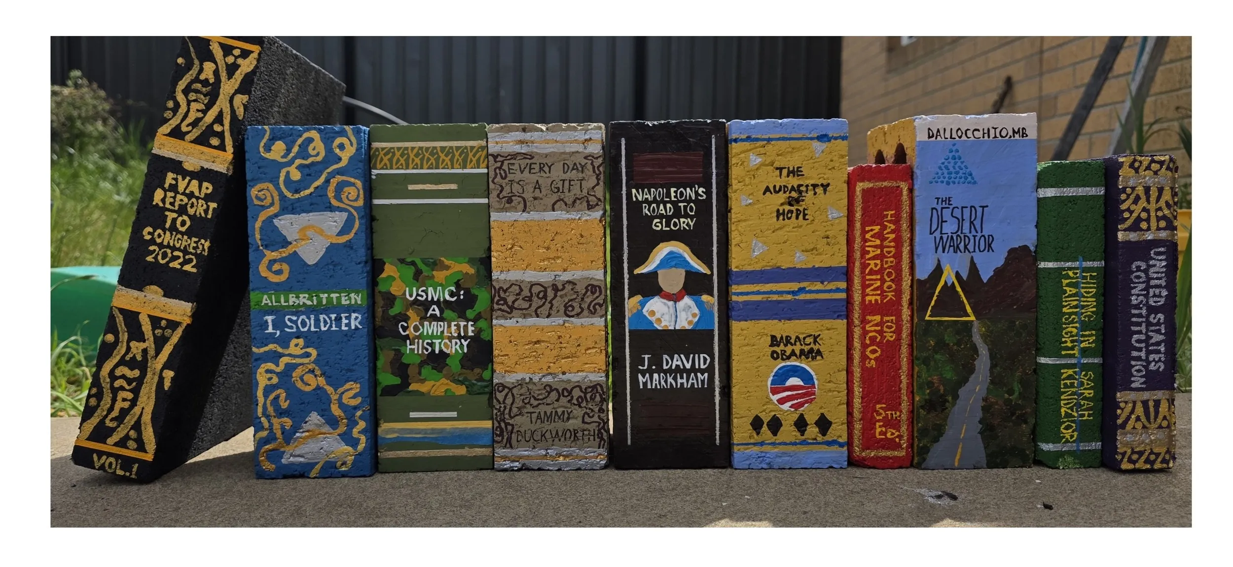 Glimpse of a Veteran's Library Garden (made from bricks)